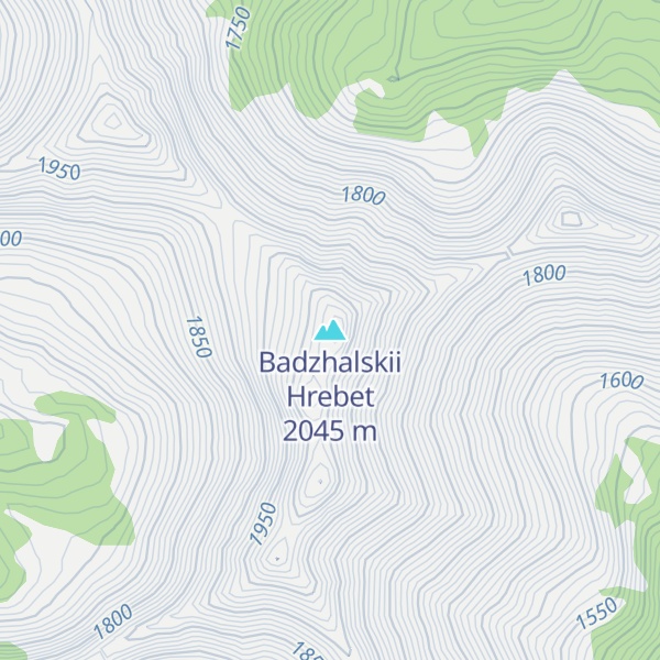 Map of Badzhalskii Hrebet