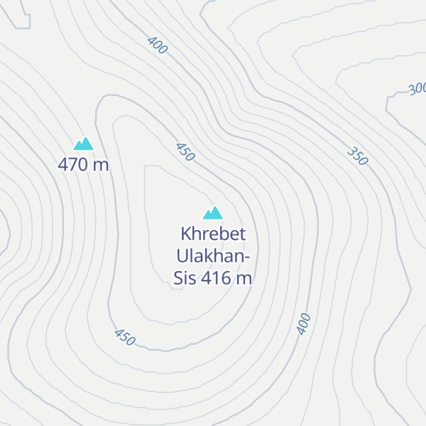 Map of Khrebet Ulakhan-Sis