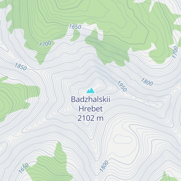 Map of Badzhalskii Hrebet