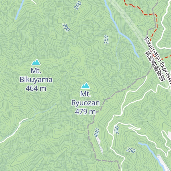 Map of Mt. Ryuozan