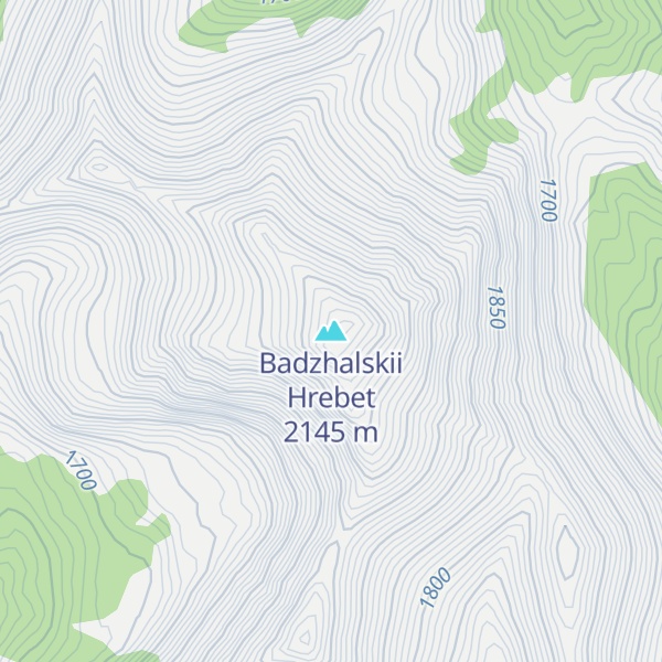 Map of Badzhalskii Hrebet