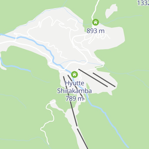 Map of Hyutte Shirakamba