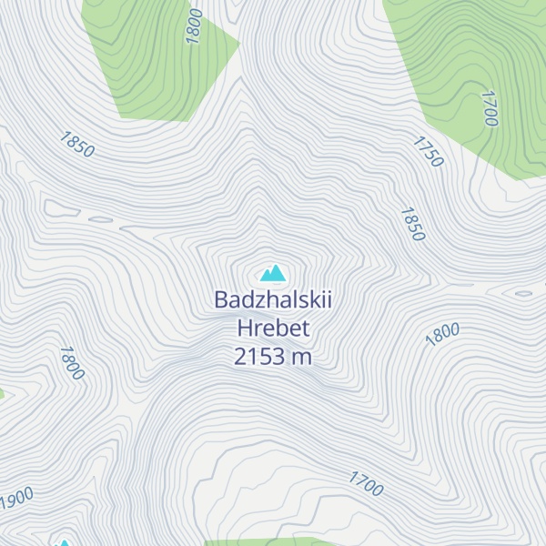 Map of Badzhalskii Hrebet