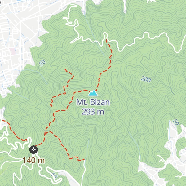Map of Mt. Bizan