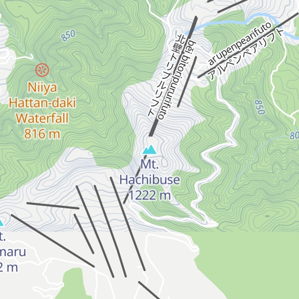 Map of Mt. Hachibuse
