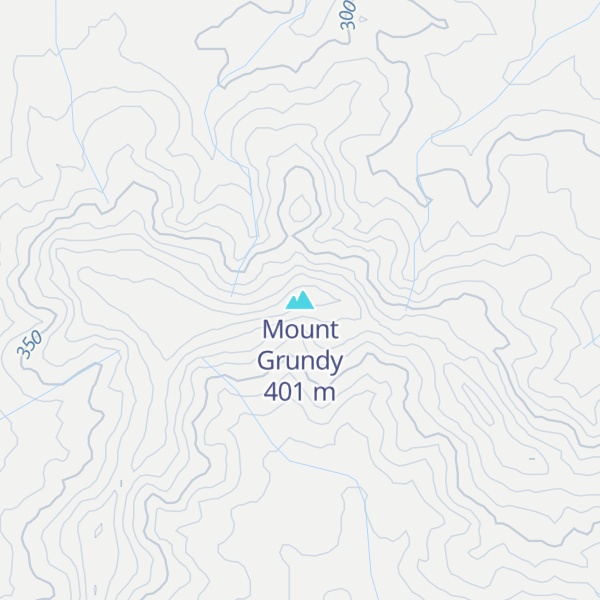 Map of Mount Grundy