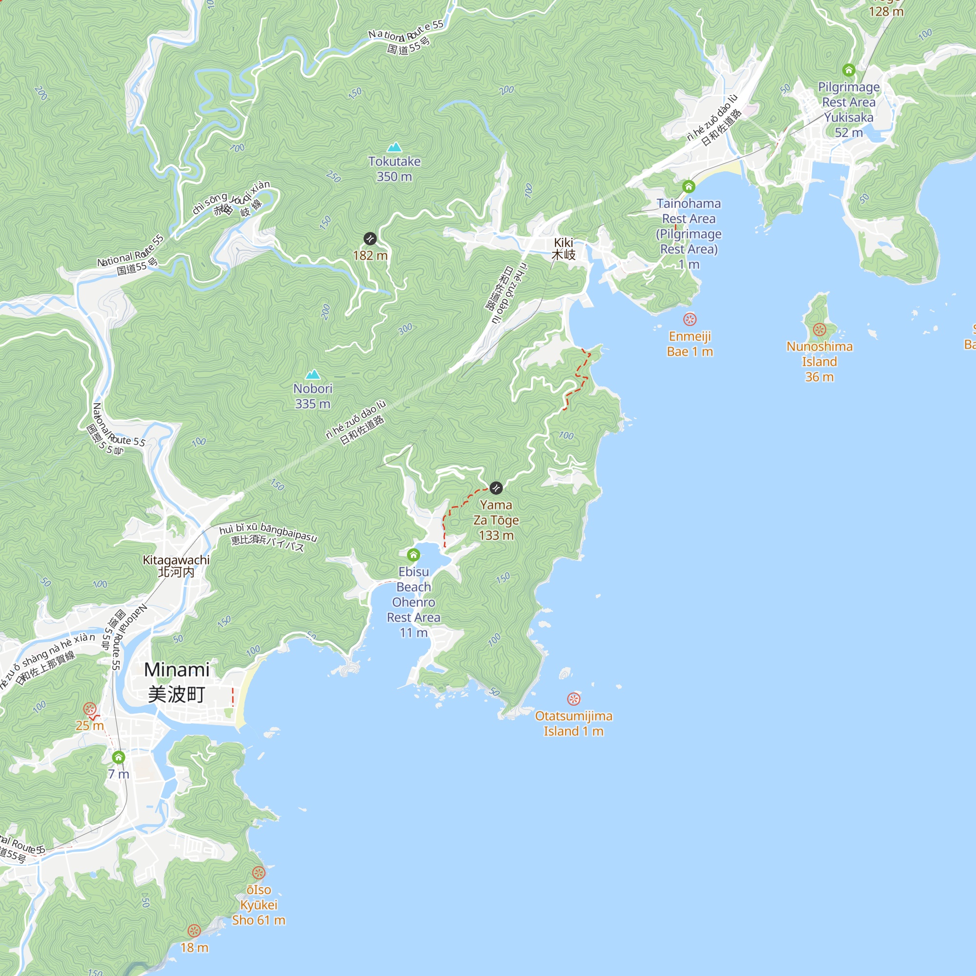 Yamaza Pass Rest Area (Henro Rest Area) map