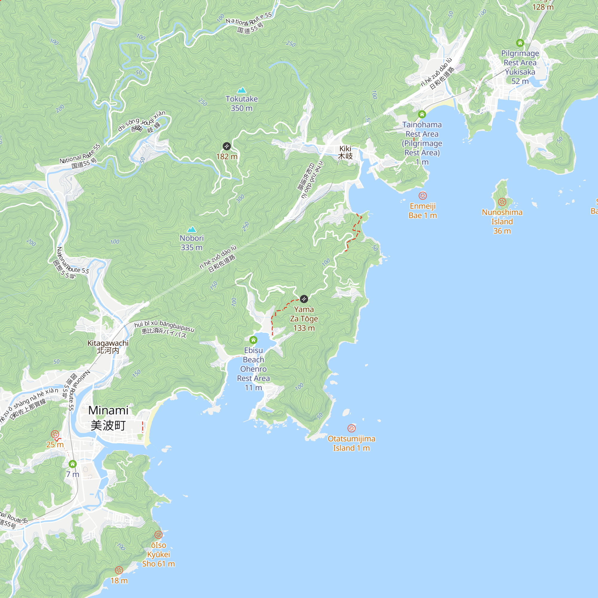 Yamaza Pass Rest Area (Henro Rest Area) map