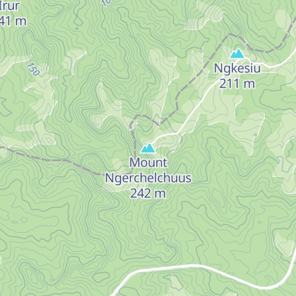 Map of Mount Ngerchelchuus
