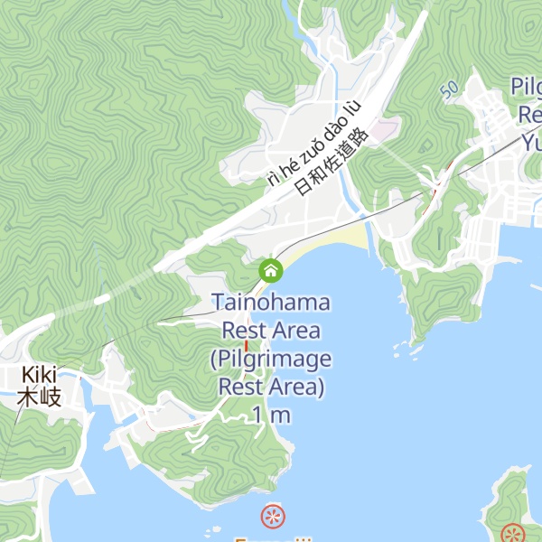 Map of Tainohama Rest Area (Pilgrimage Rest Area)