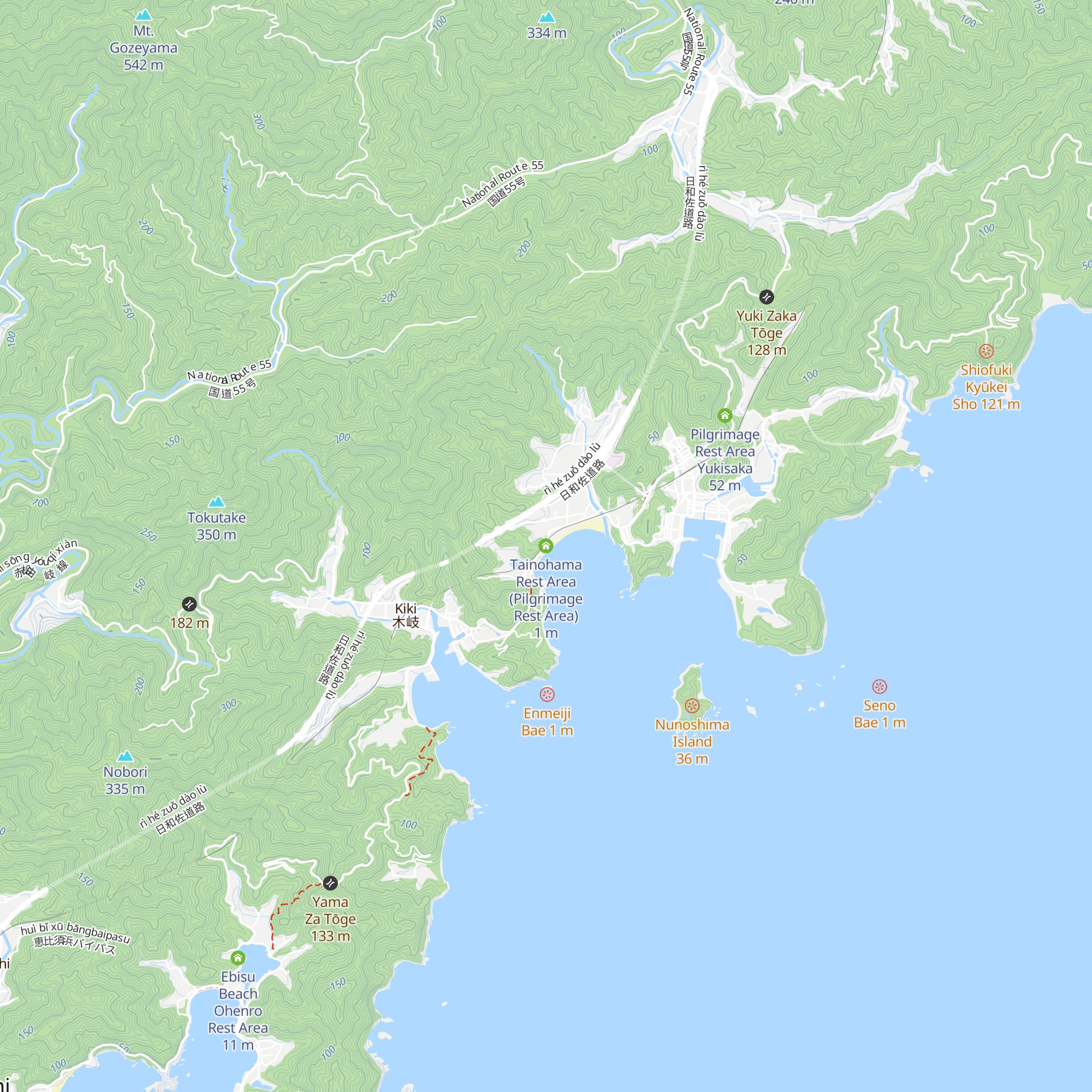 Tainohama Rest Area (Pilgrimage Rest Area) map