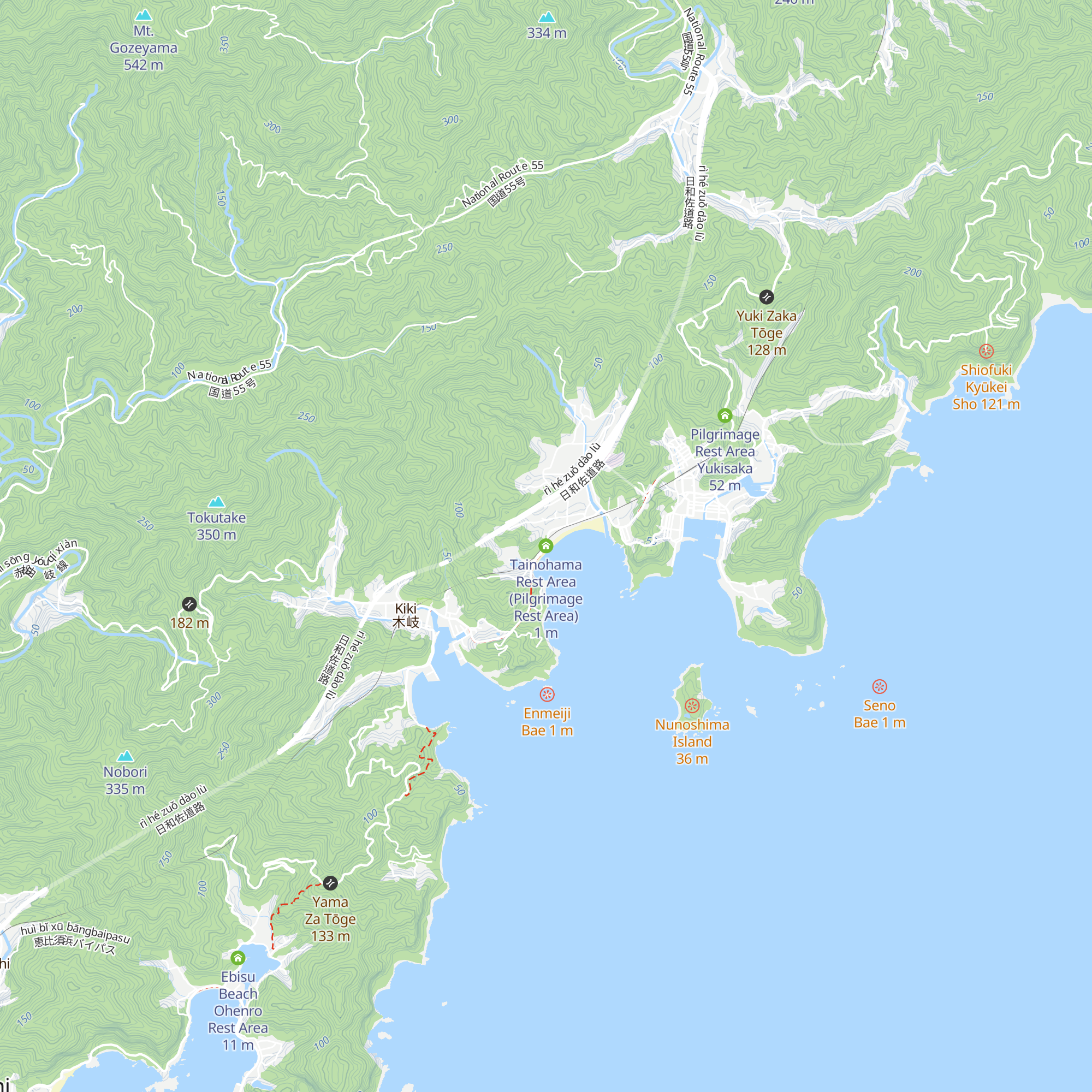 Tainohama Rest Area (Pilgrimage Rest Area) map