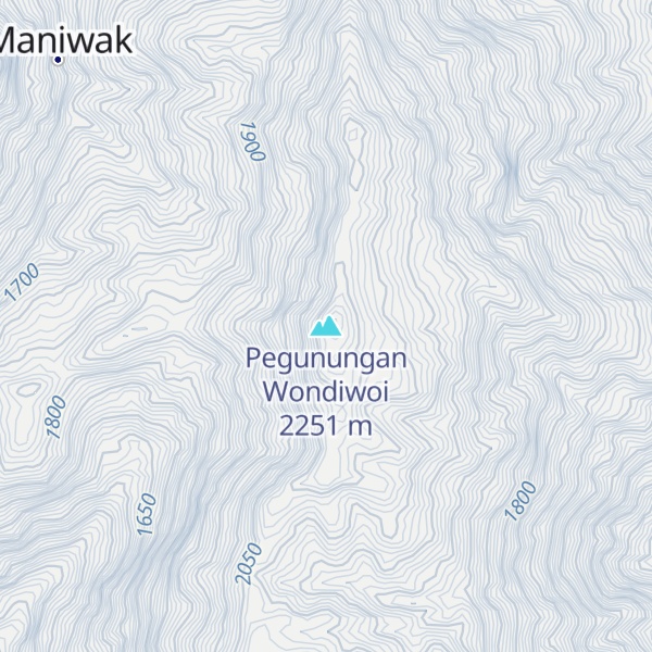 Map of Pegunungan Wondiwoi