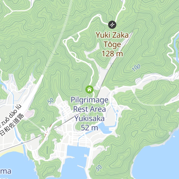 Map of Pilgrimage Rest Area Yukisaka