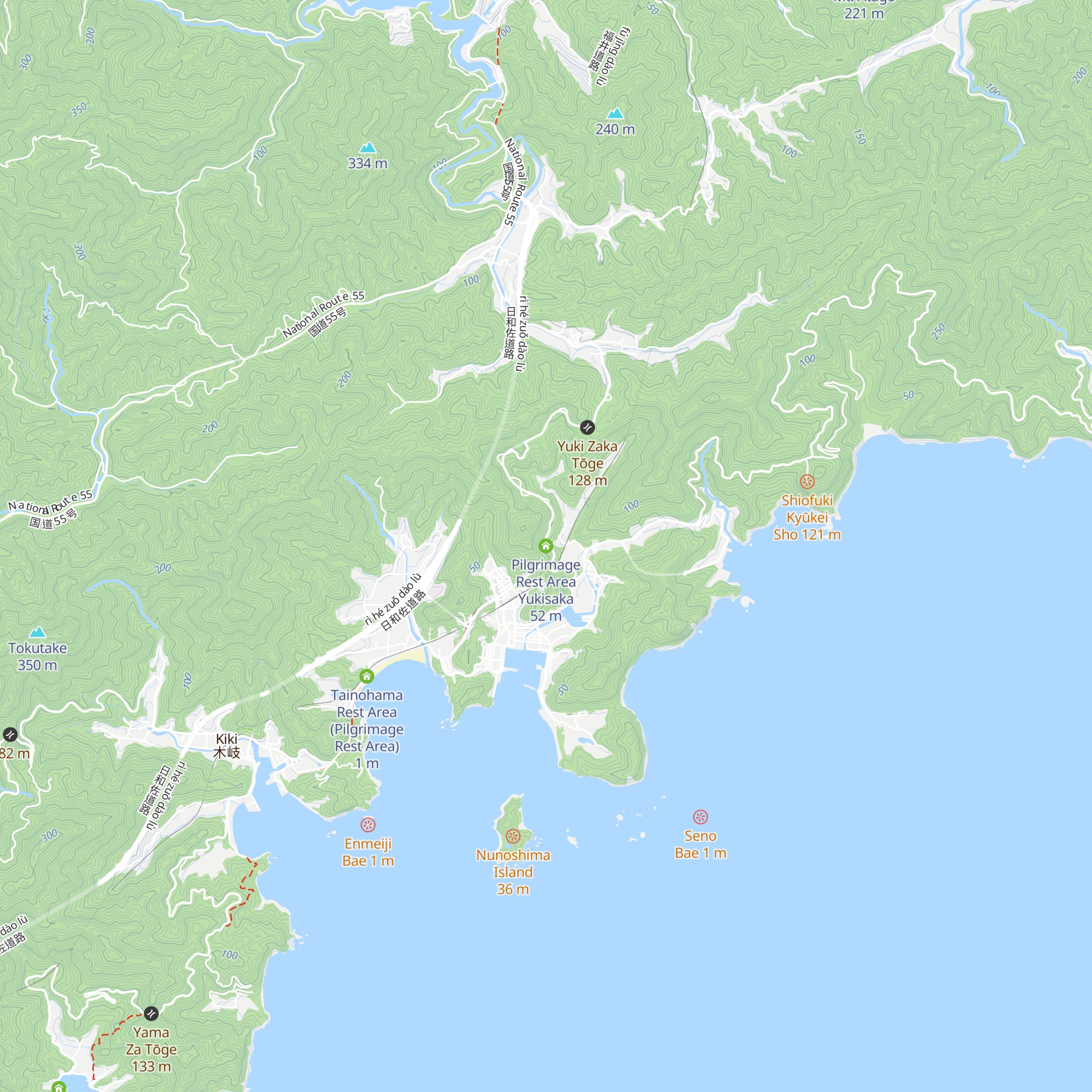 Pilgrimage Rest Area Yukisaka map