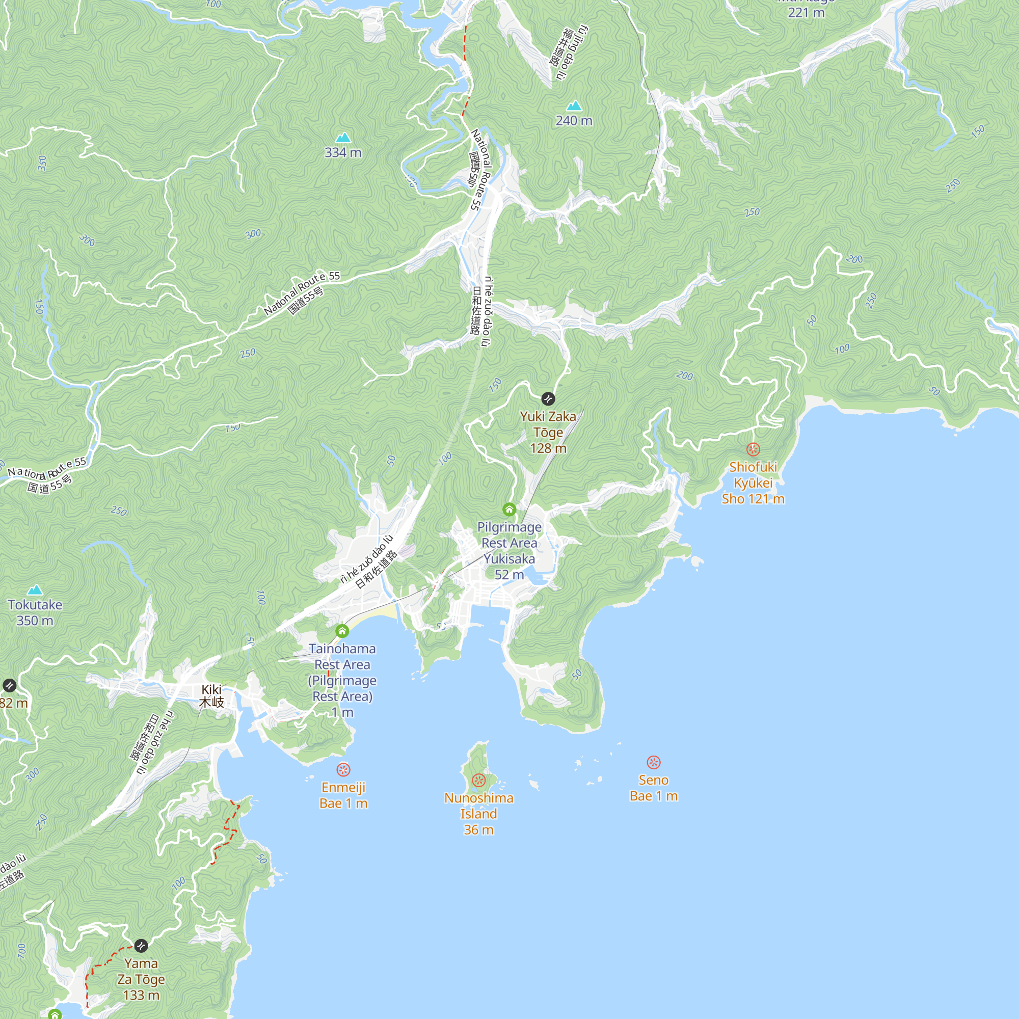 Pilgrimage Rest Area Yukisaka map