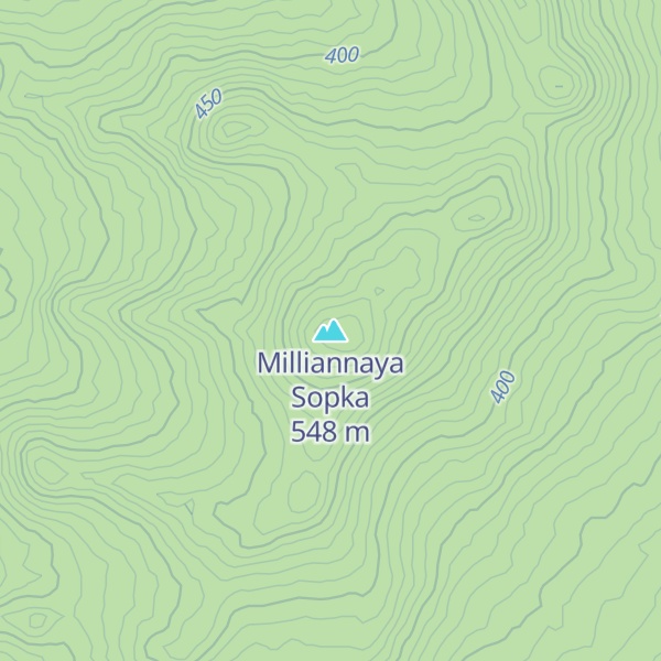 Map of Milliannaya Sopka
