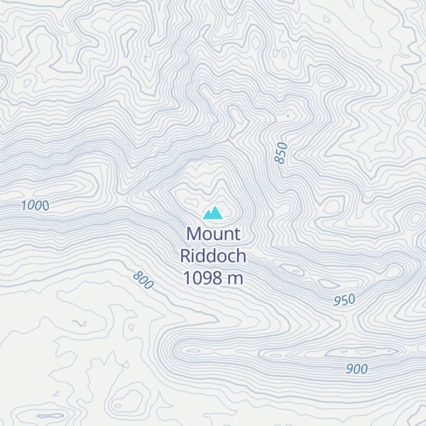 Map of Mount Riddoch