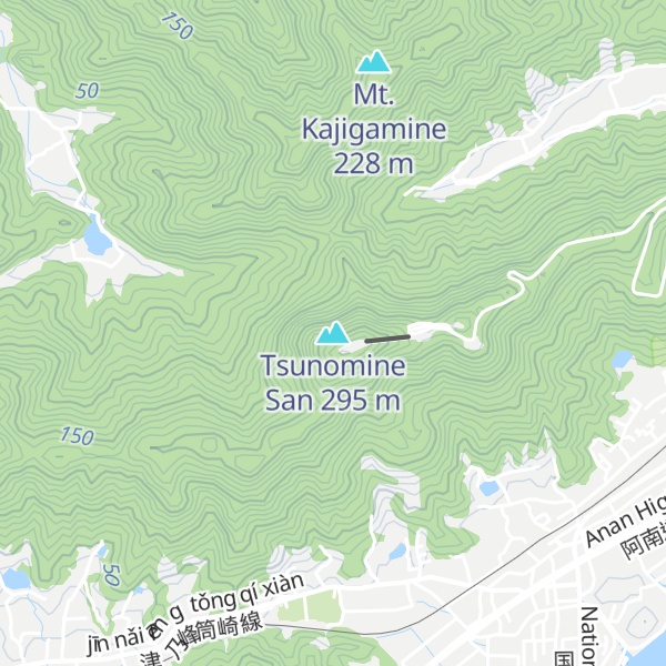 Map of Tsunomine San