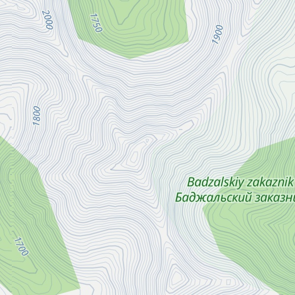 Map of Badzhalskii Hrebet
