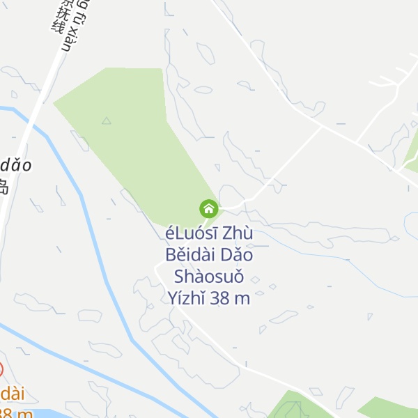 Map of éLuósī Zhù Běidài Dǎo Shàosuǒ Yízhǐ