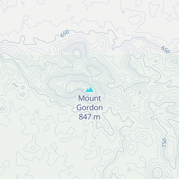 Map of Mount Gordon