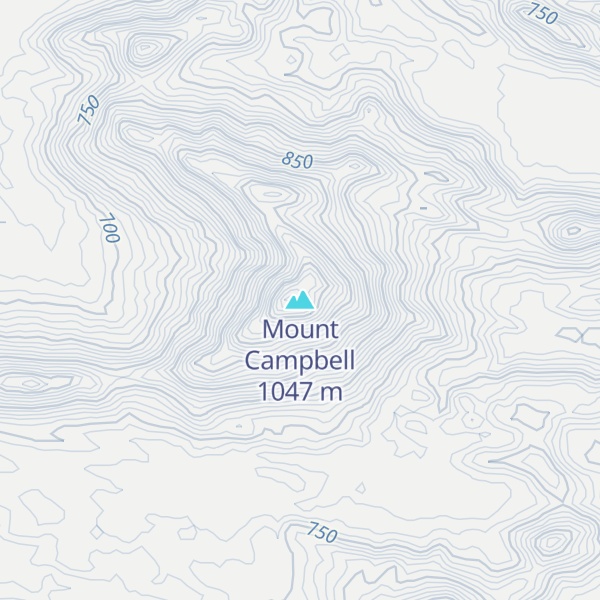Map of Mount Campbell
