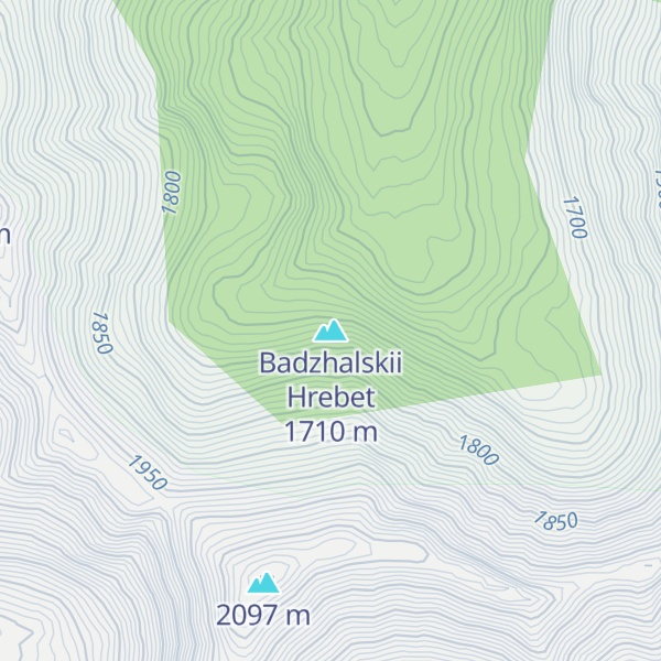 Map of Badzhalskii Hrebet