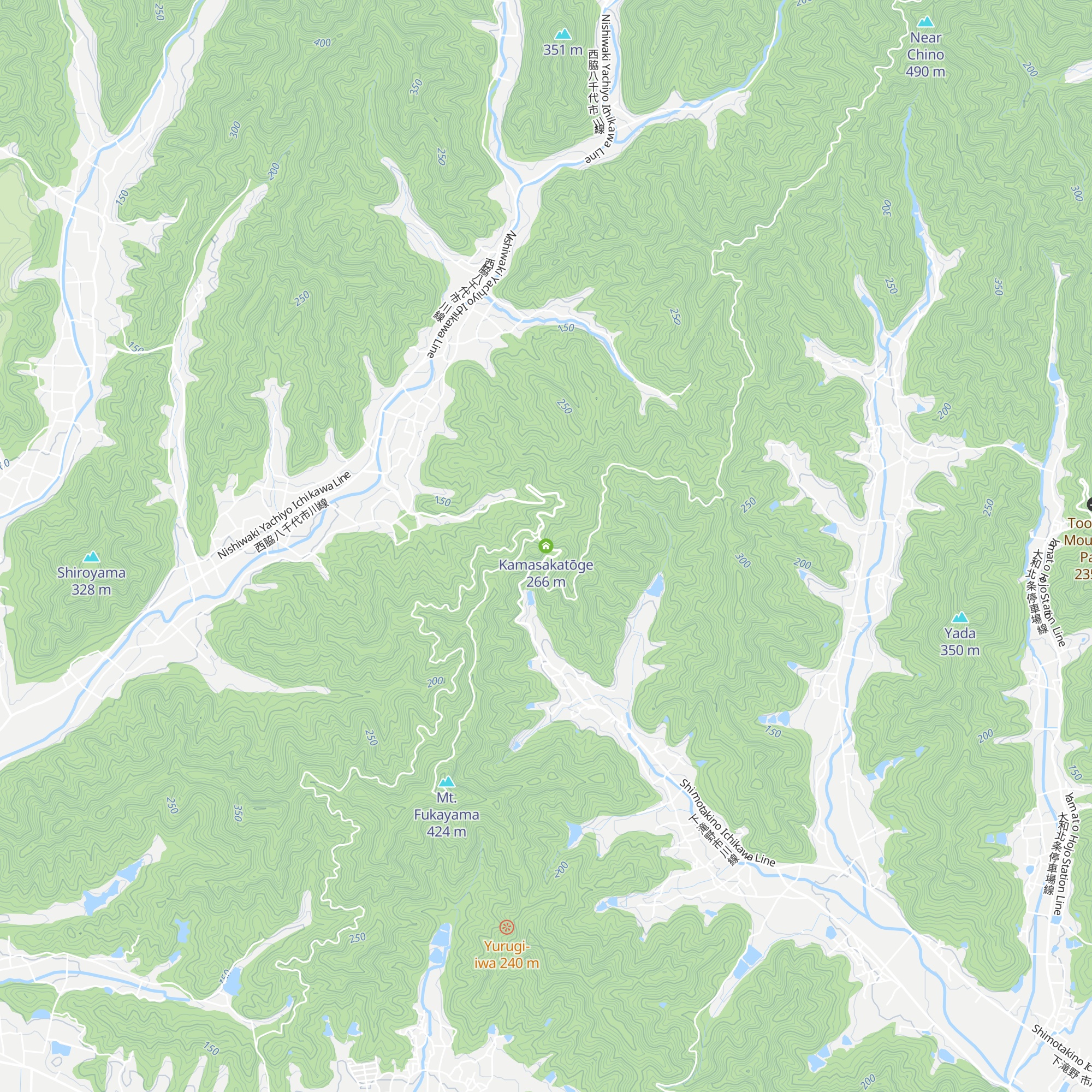 Kamasakatōge map