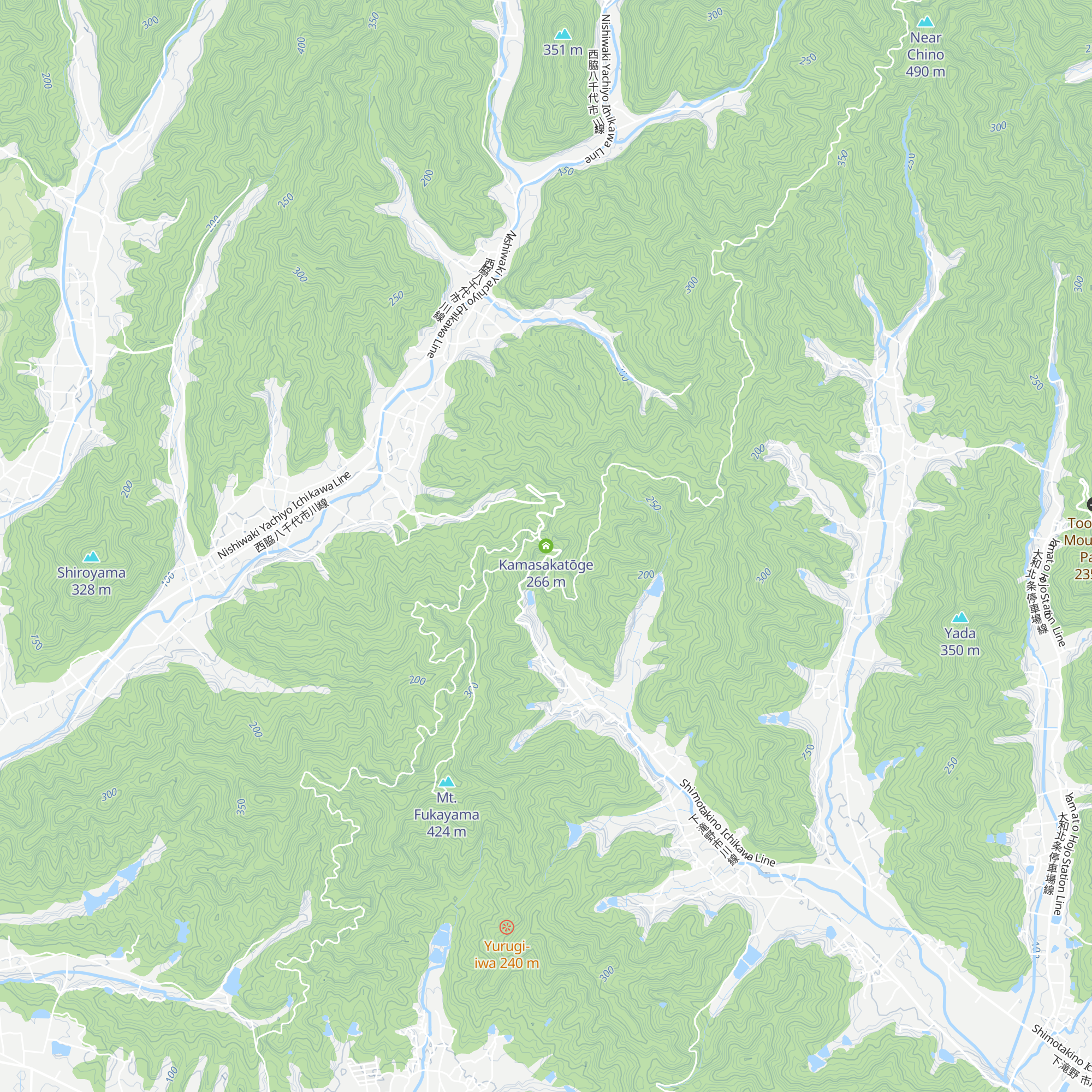 Kamasakatōge map