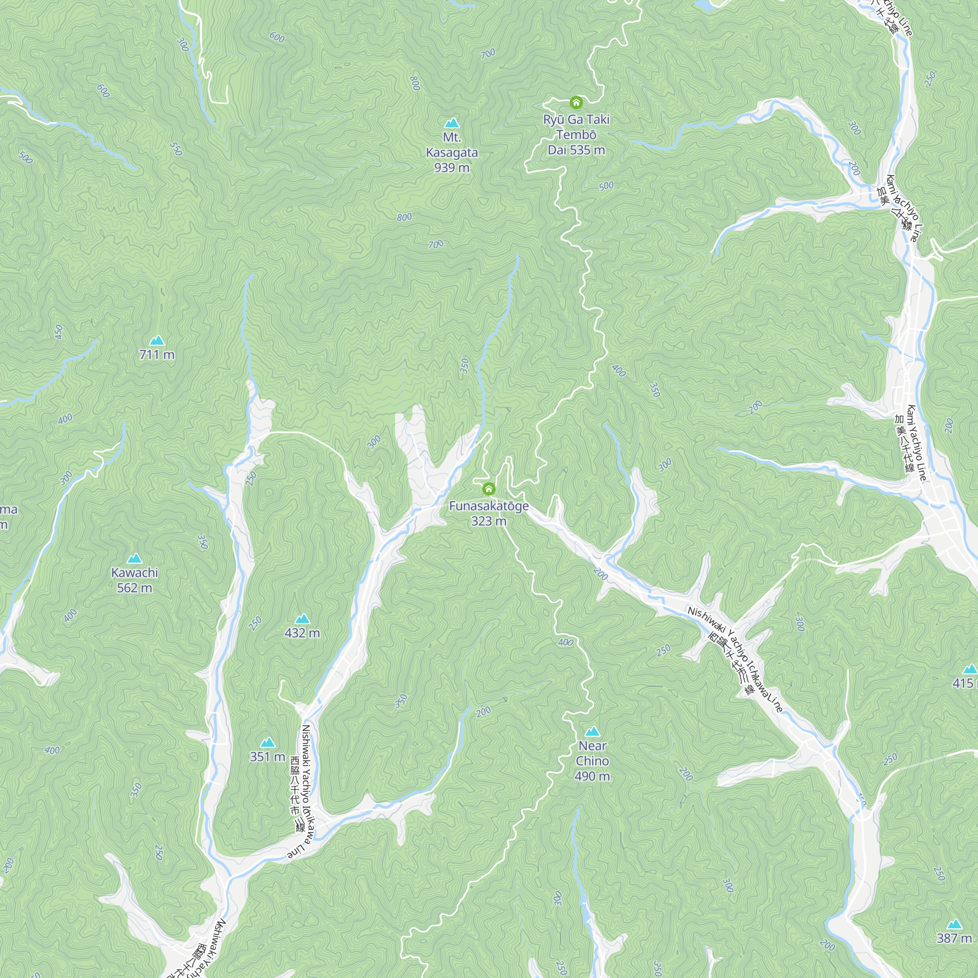Funasakatōge map