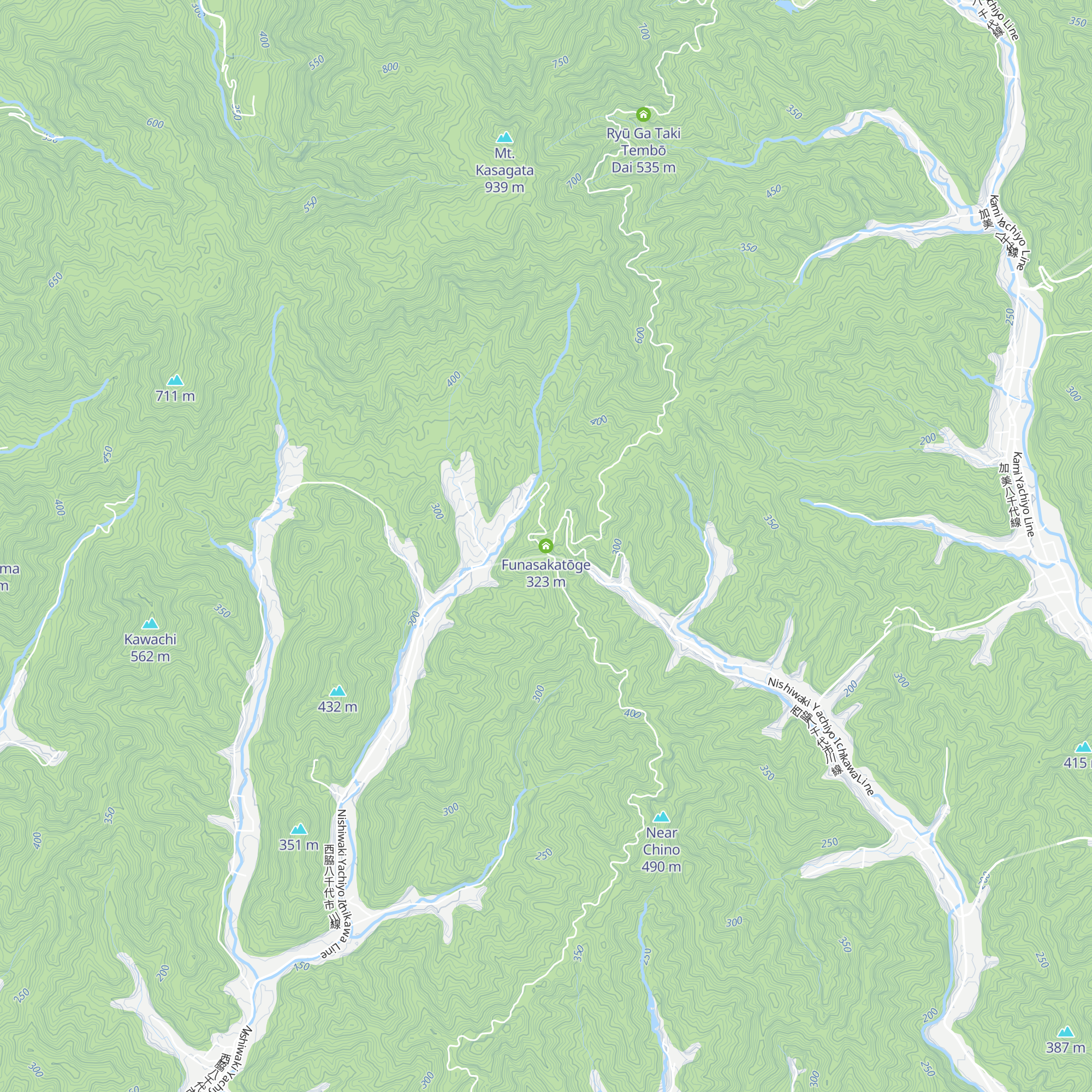 Funasakatōge map