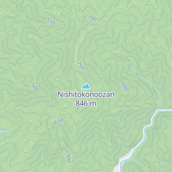 Map of Nishitokonoozan