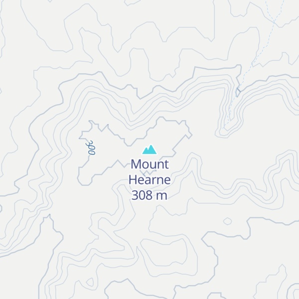Map of Mount Hearne