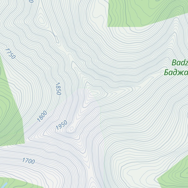 Map of Badzhalskii Hrebet