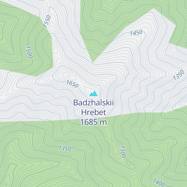 Map of Badzhalskii Hrebet