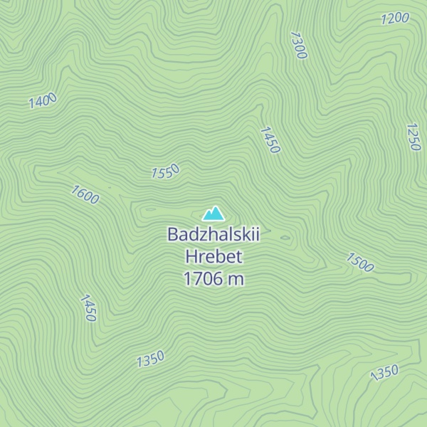 Map of Badzhalskii Hrebet