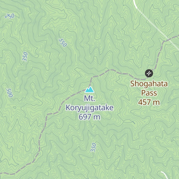 Map of Mt. Koryujigatake
