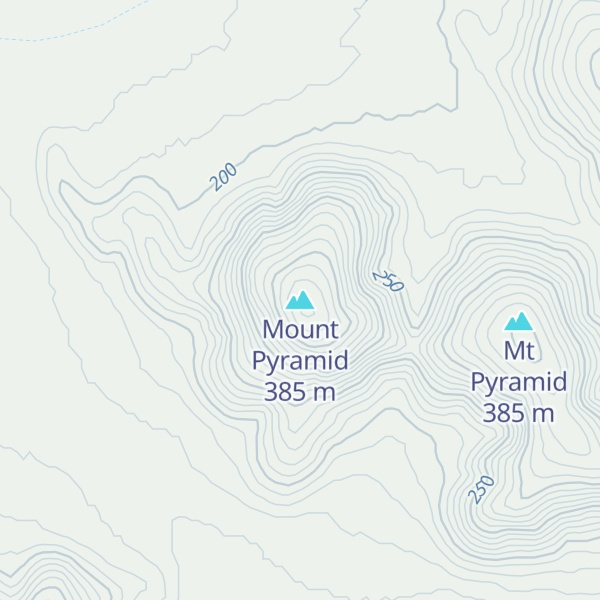 Map of Mount Pyramid