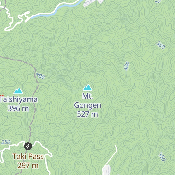Map of Mt. Gongen