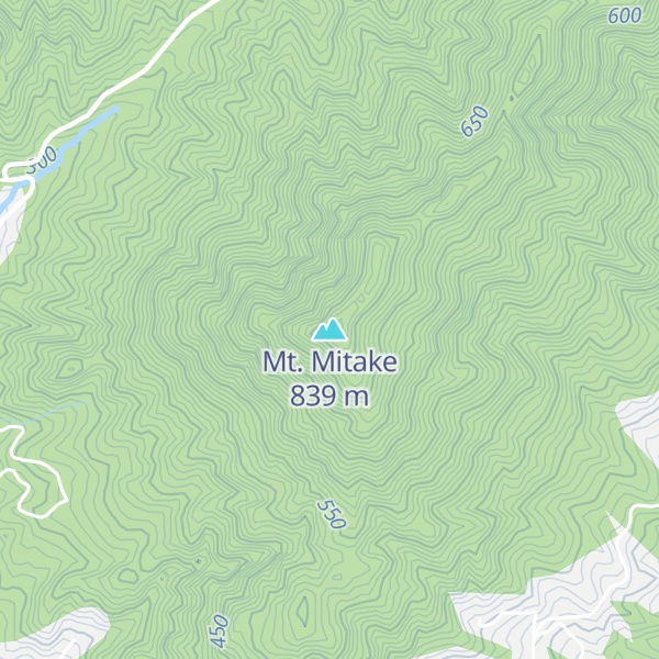 Map of Mt. Mitake