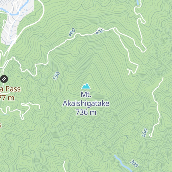 Map of Mt. Akaishigatake