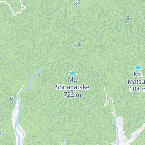 Map of Mt. Shiragatake