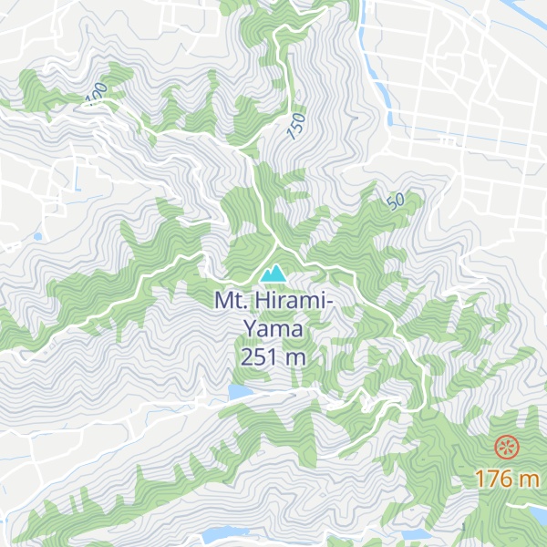 Map of Mt. Hirami-Yama