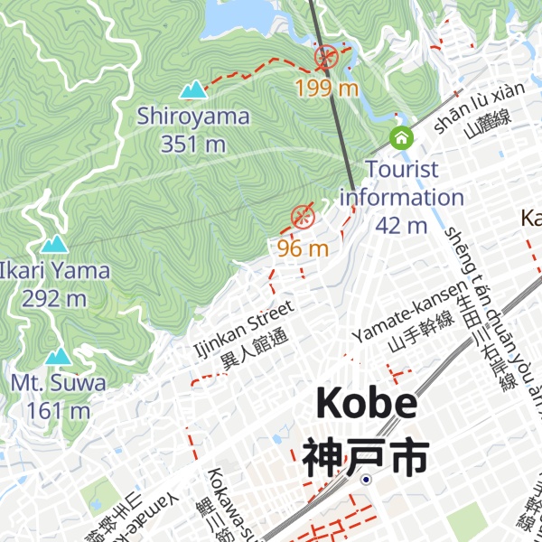 Map of Kitano Kankō Annai Sho
