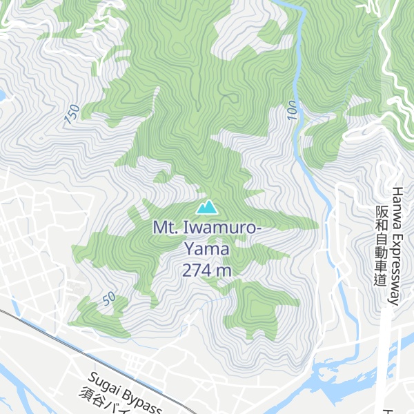Map of Mt. Iwamuro-Yama