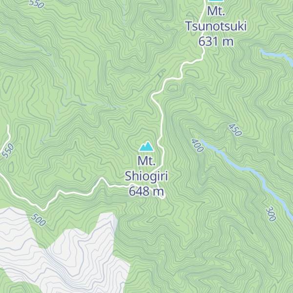 Map of Mt. Shiogiri