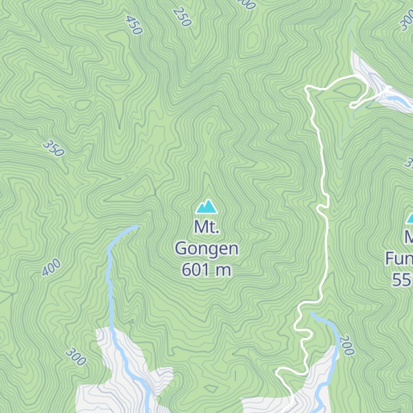 Map of Mt. Gongen
