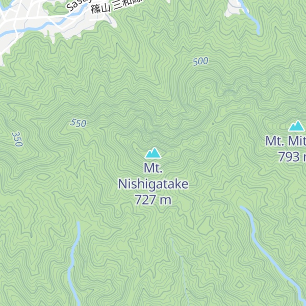 Map of Mt. Nishigatake