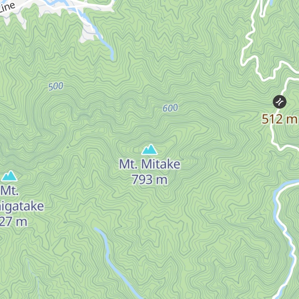 Map of Mt. Mitake
